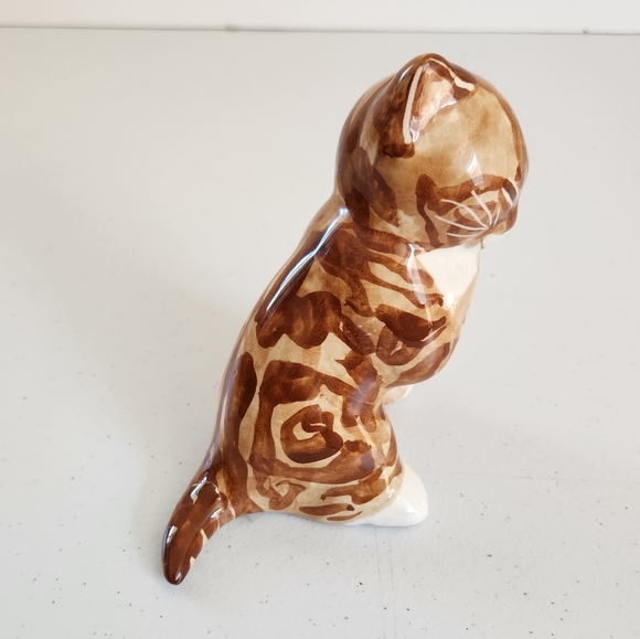 Vintage Studio Six Fulham Orange Tabby Cat Figurine Eclectic Decor Crazy Cats - Picture 2 of 7